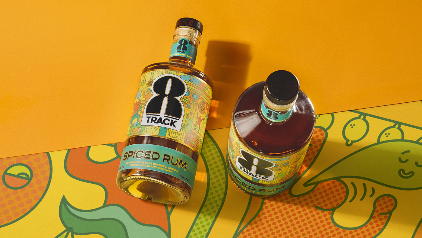 brand identity branding  design ILLUSTRATION  Label logo Logo Design Packaging Rum Spirits