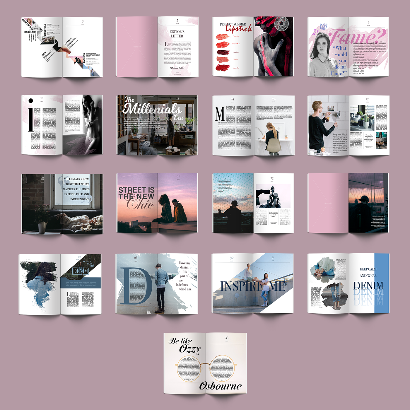 magazine Layout editorial colour Youngsters youth concept design