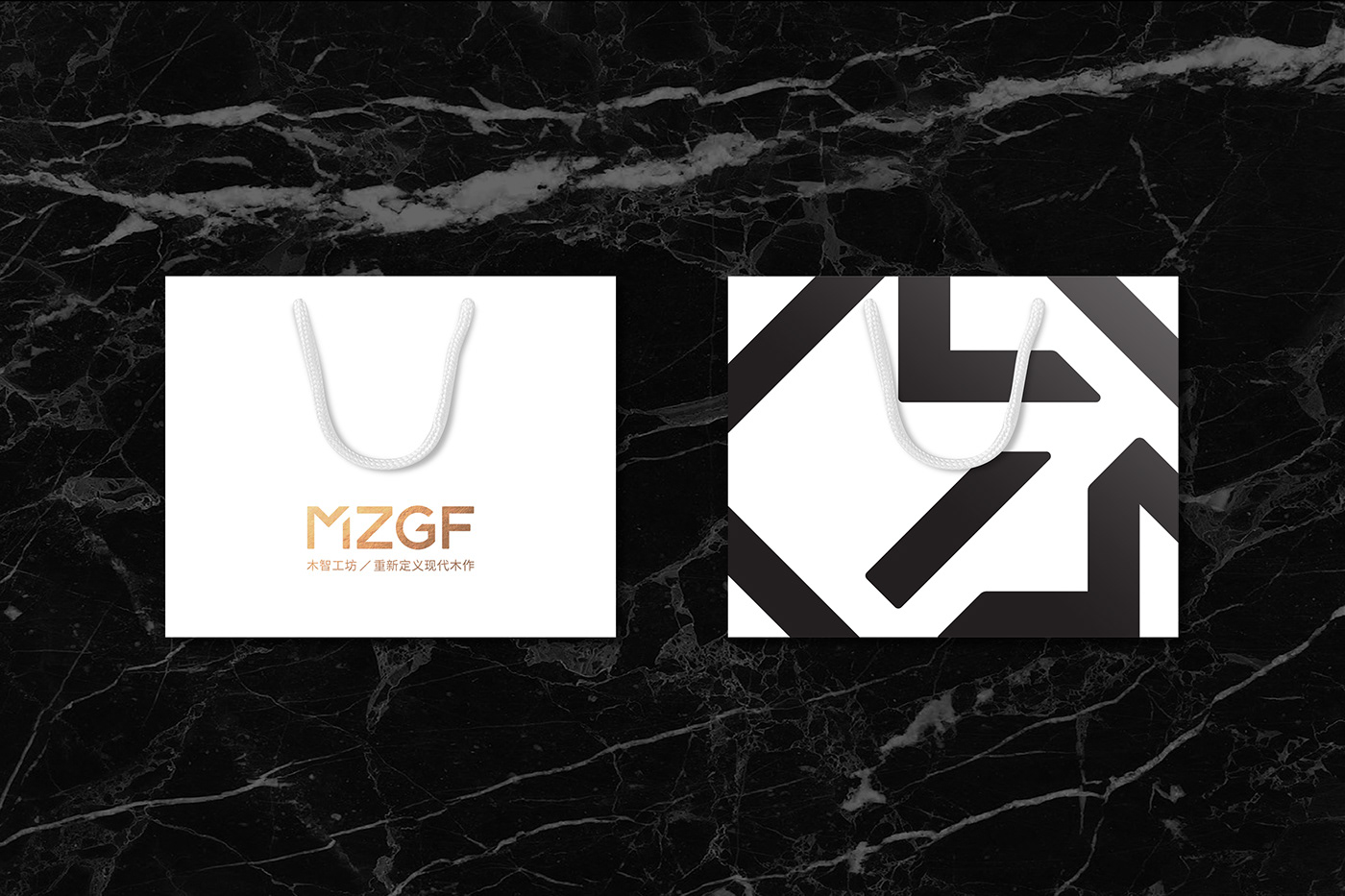 graphic design  branding  furniture MZGF identity