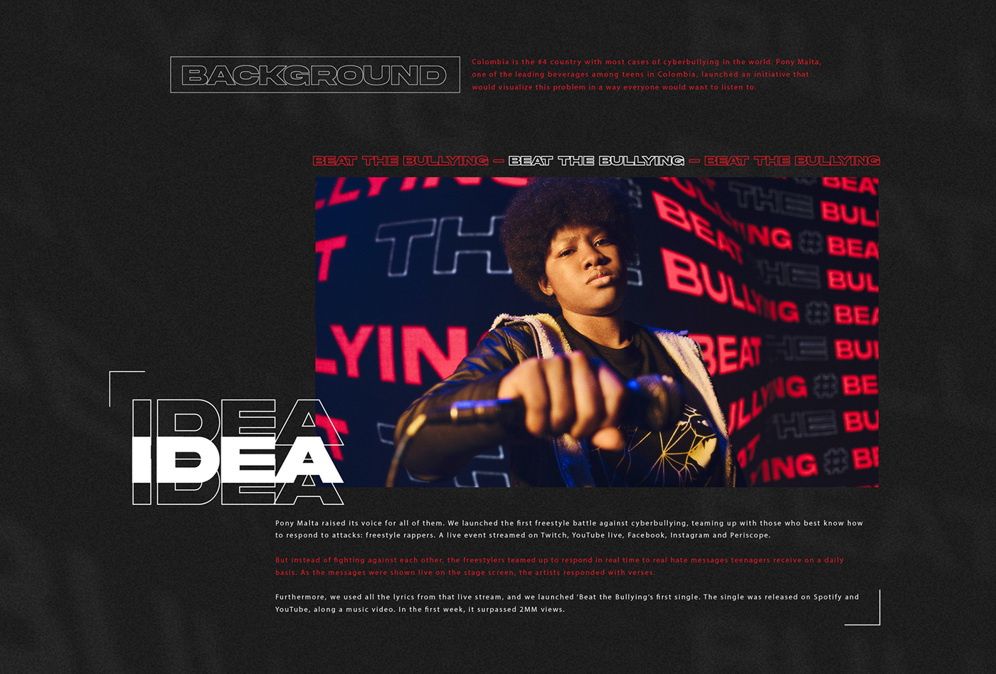 Beat the Bullying Bullying freestyle pony malta Advertising Campaign live teens typography   typography design