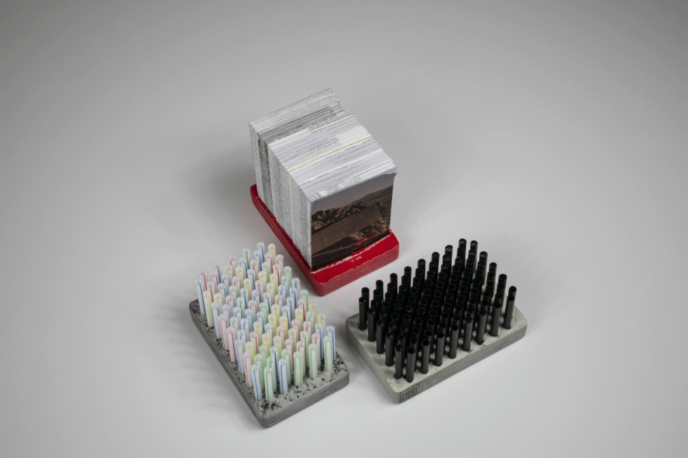 recycle Desk Organizer risd upcycle plastic straws scrap papers