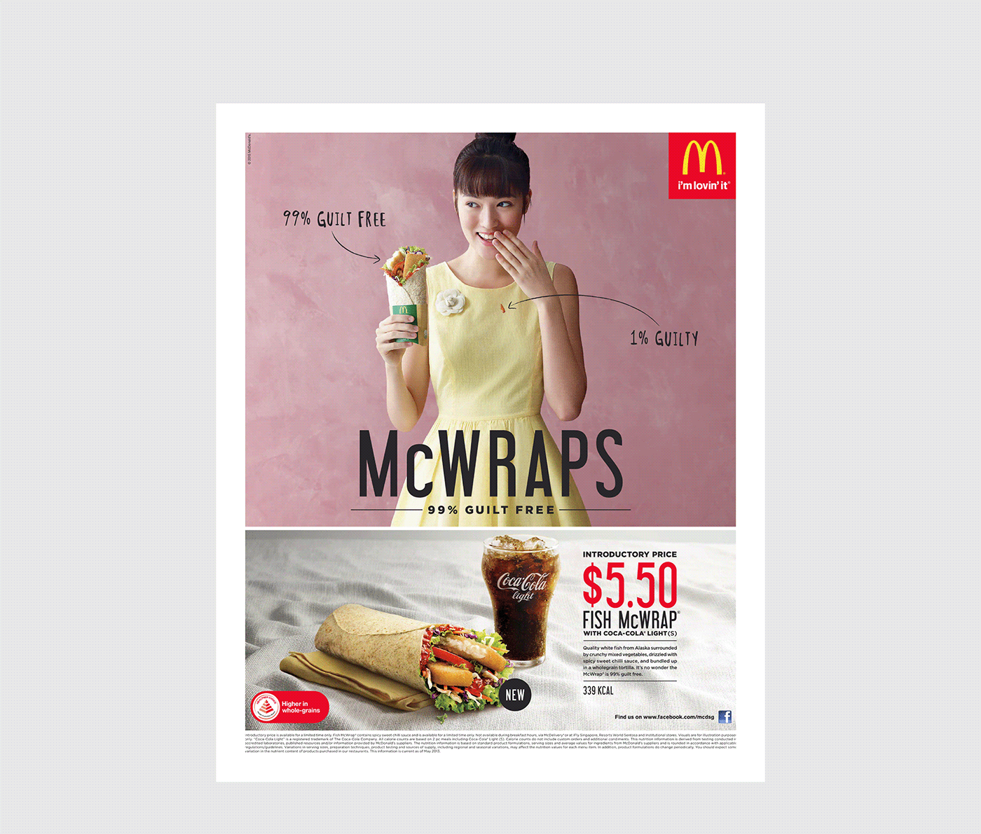mcwraps Wrap Food  McDonalds DDB campaign singapore guilty Guiltfree