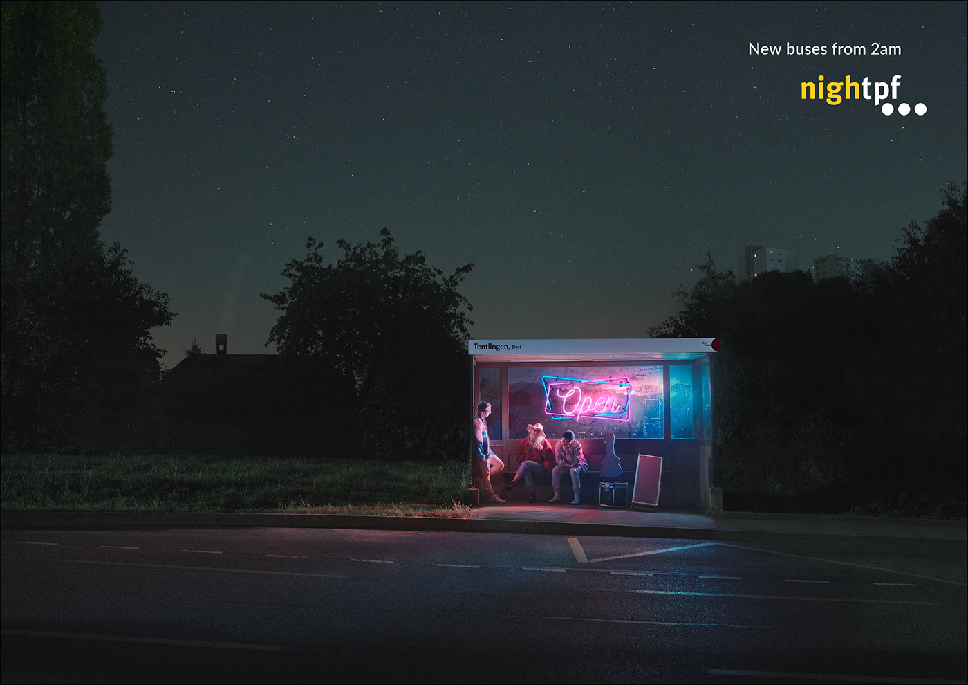bus night Landscape storytelling   cinemagraph motion print ad people