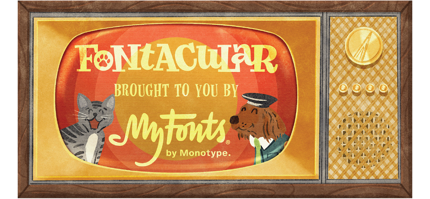 children's book fontacular ILLUSTRATION  mid century monotype MyFonts Retro specimen type typography  