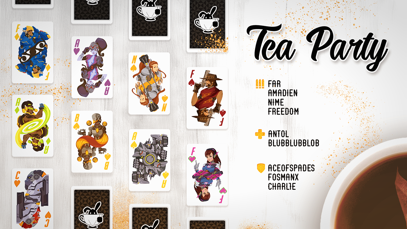 tea party overwatch  Overwatch Contenders esports GAMEDAY flat lay