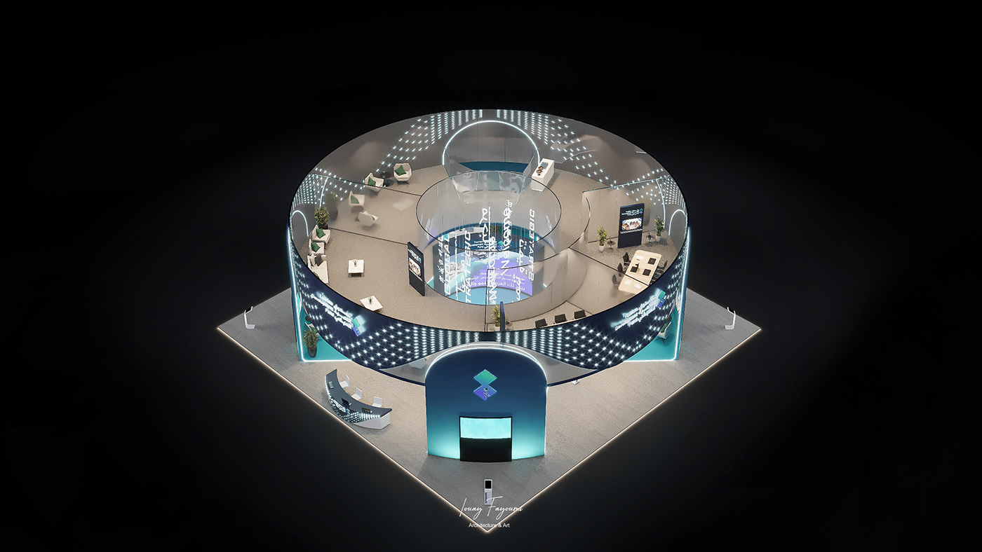 Exhibition  Stand booth Exhibition Design  Event brand identity 3D light design visual identity