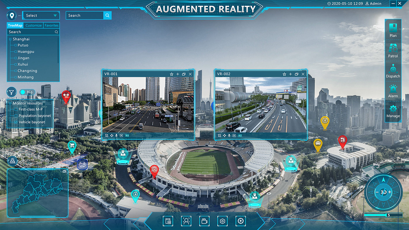 AR bigdata SmartCity UI/UX Virtual reality visualization vr