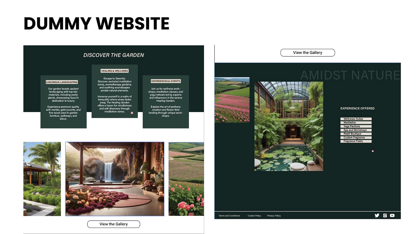 brand extension gucci sustainable future healing garden NIFT projects New brand development