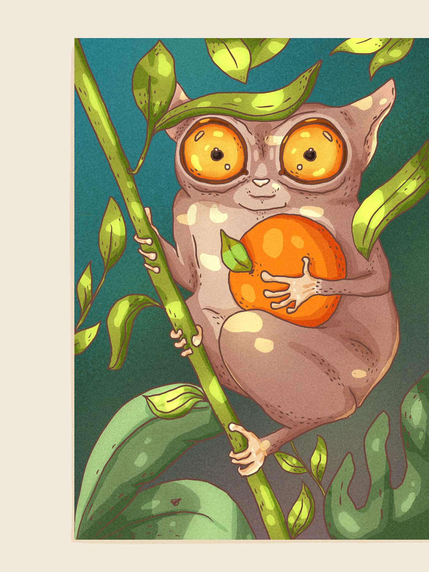 cartoon chameleon Character design  comics jungle kawaii orange storytelling   tarsier POLAROID
