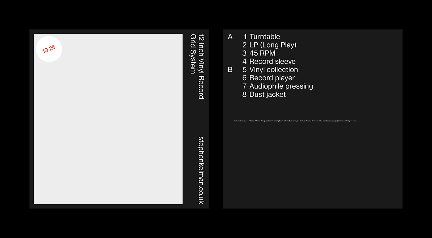 12 Inch Vinyl Record Grid System for Adobe InDesign – sample sleeve design
