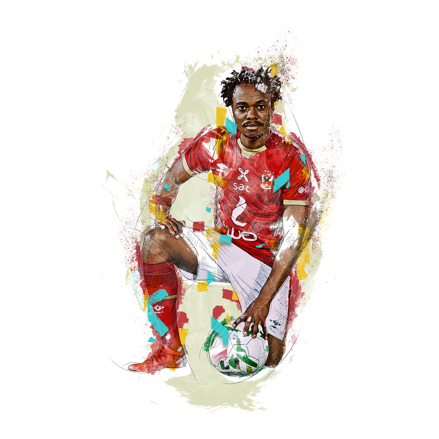Advertising  design Digital Art  digital illustration Drawing  football ILLUSTRATION  marketing   soccer sports
