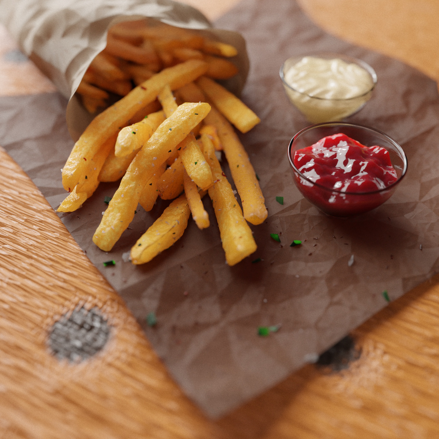 Fries Food  3dFood Render rendering frenchfries potatochips