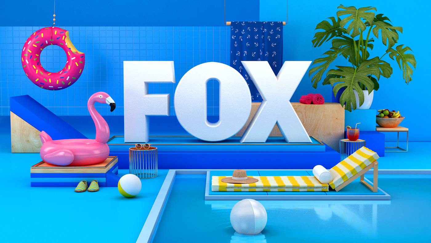 design color branding  art direction  3D FOX Advertising  set design  summer