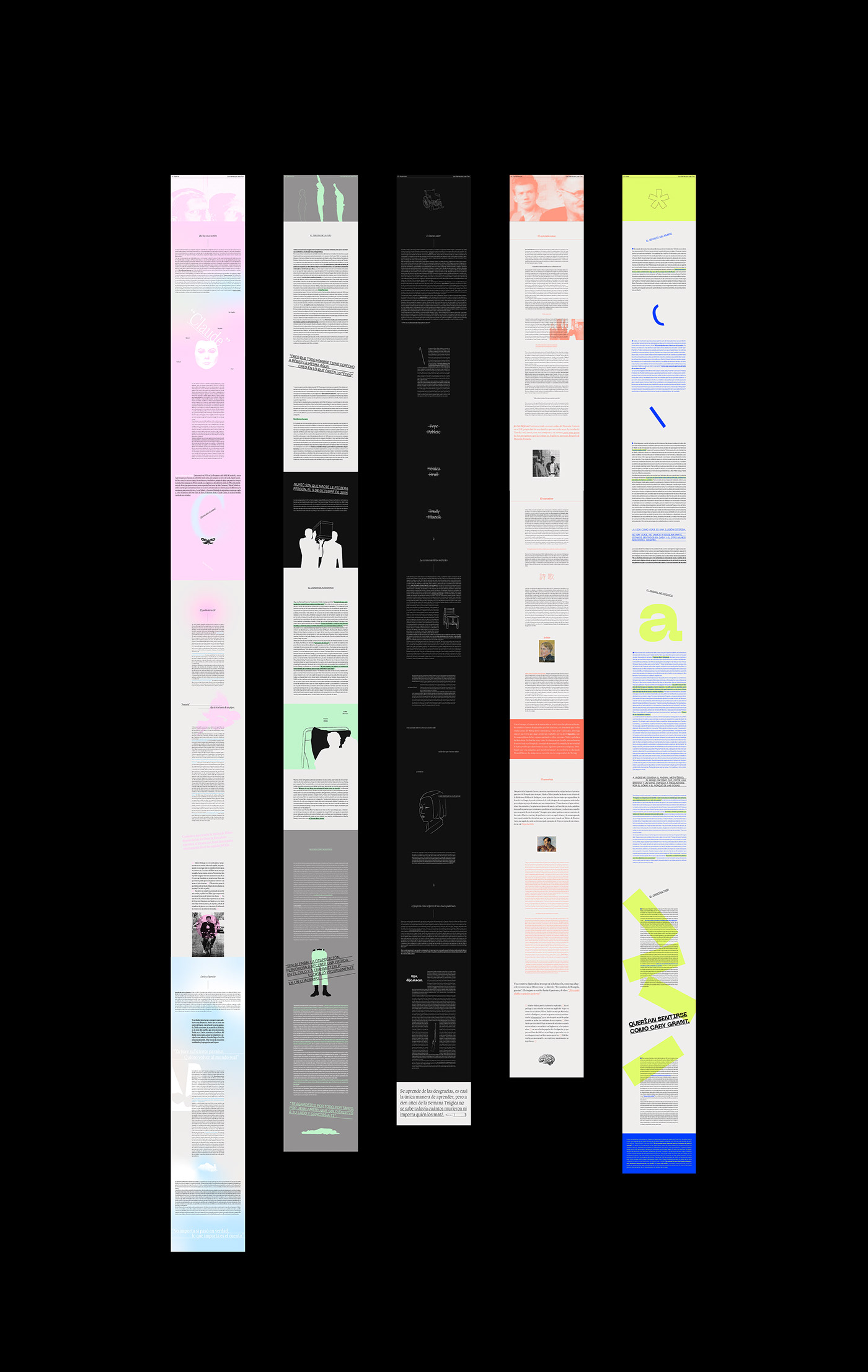 Collection editorial fadu ILLUSTRATION  juan forn los viernes typography   Web UI scroll