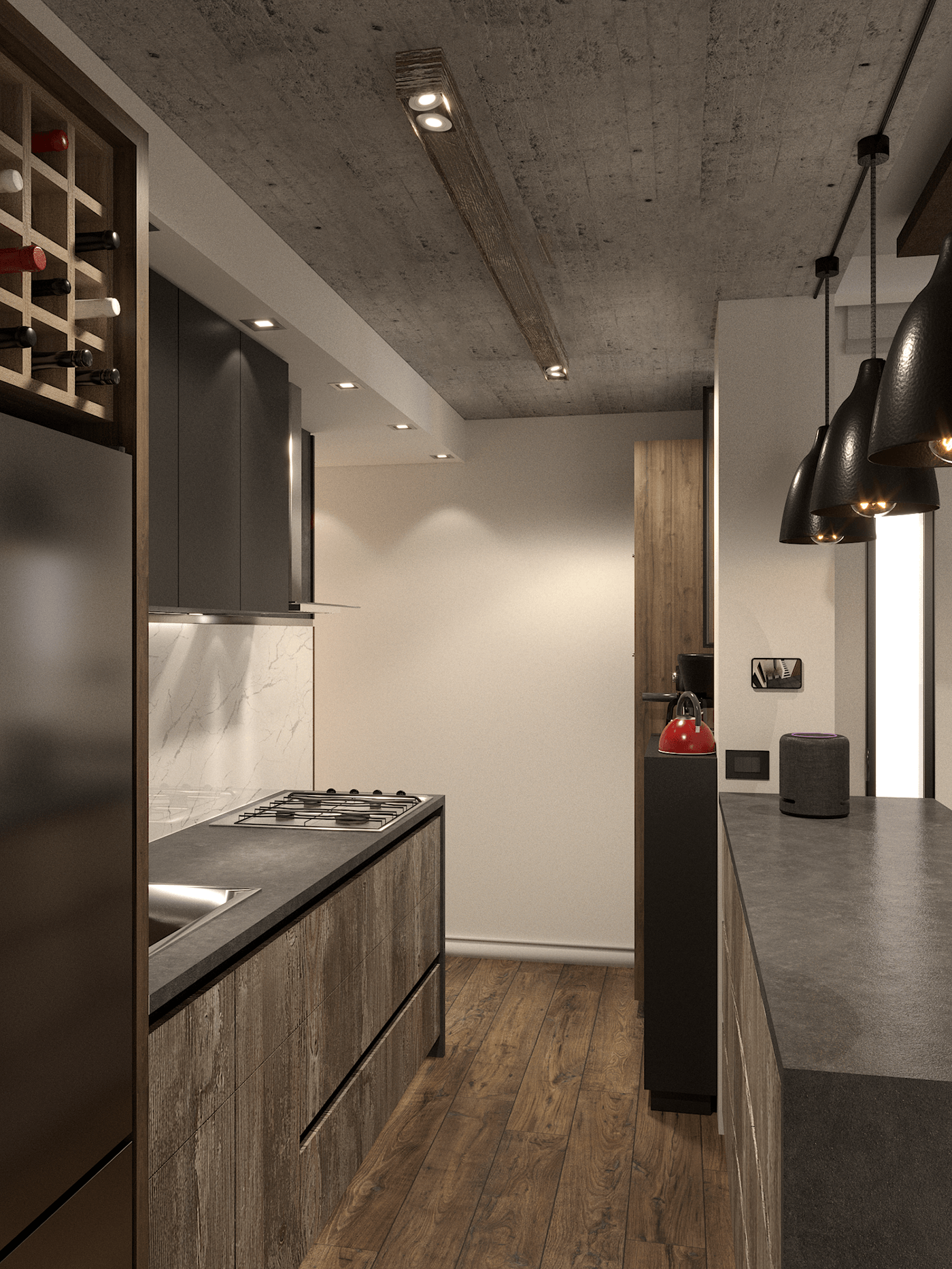 countertop kitchen architecture visualization interior design  vray SketchUP 3D Render Cabinets