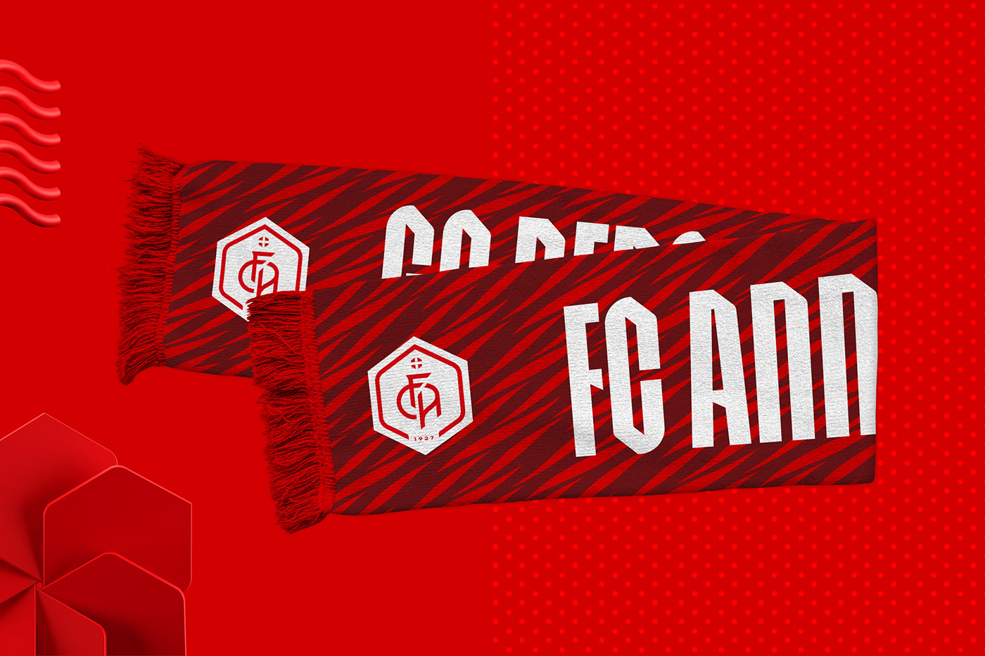 3D annecy branding  football football identity identity logo lyon soccer typography  