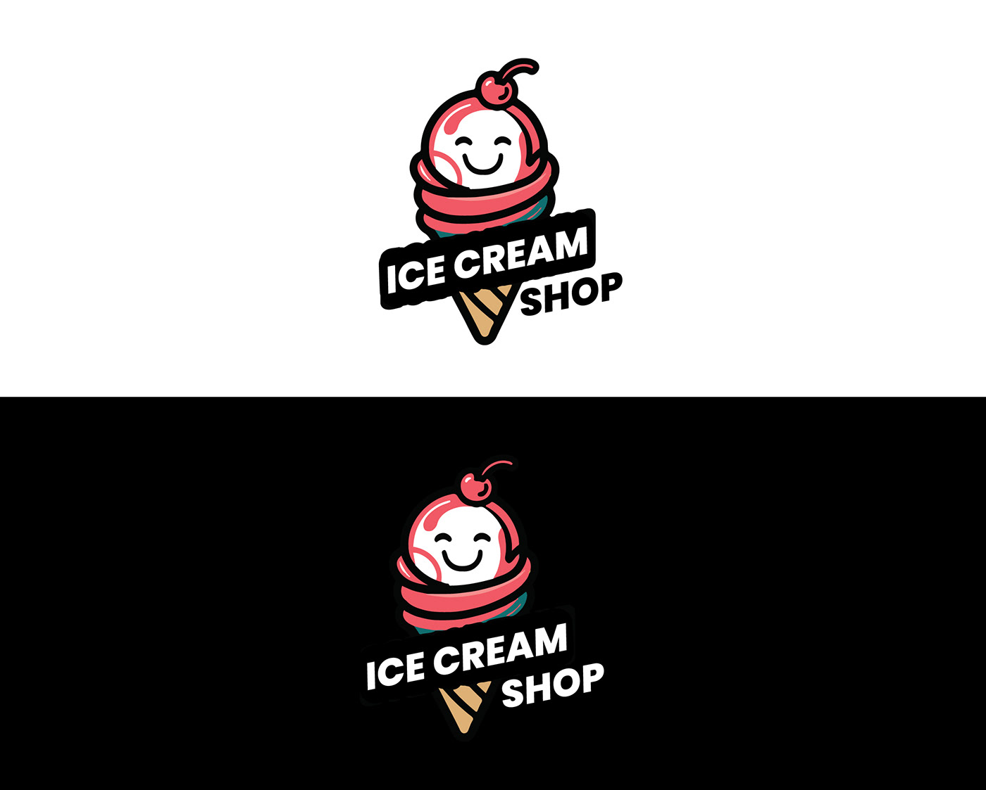 ice cream ice cream logo design shop store лого brand identity Logo Design branding  logo designer Brand Design
