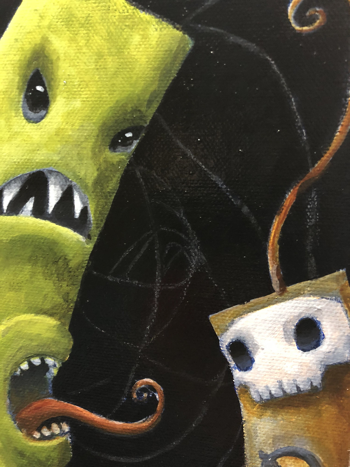 acrylic paint ILLUSTRATION  monster angry
