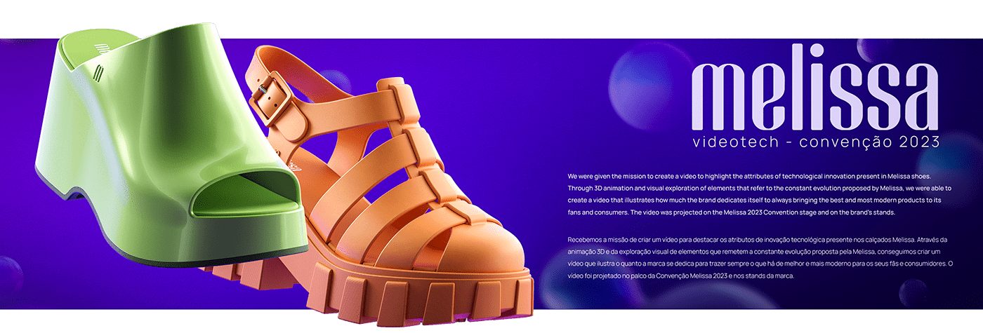 3D blender Product Photography shoes melissa Technology textures CG product animation