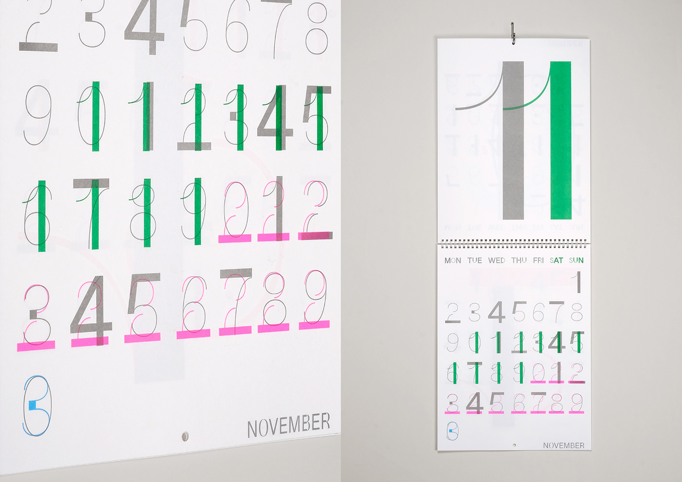 odotoo risograph calendar graphicdesign 2020Calendar printdesign