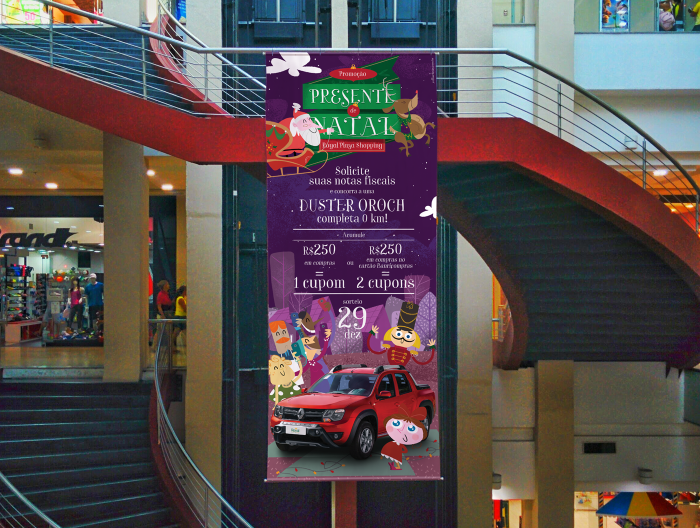 Shopping natal campanha de natal animação Christmas carro Promoção vt personagens