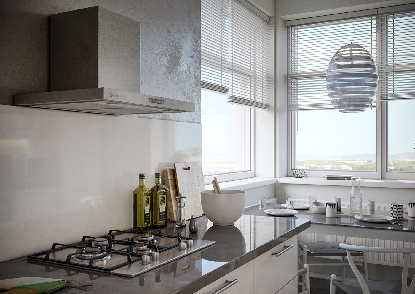 3D Visualization Interior modeling kitchen