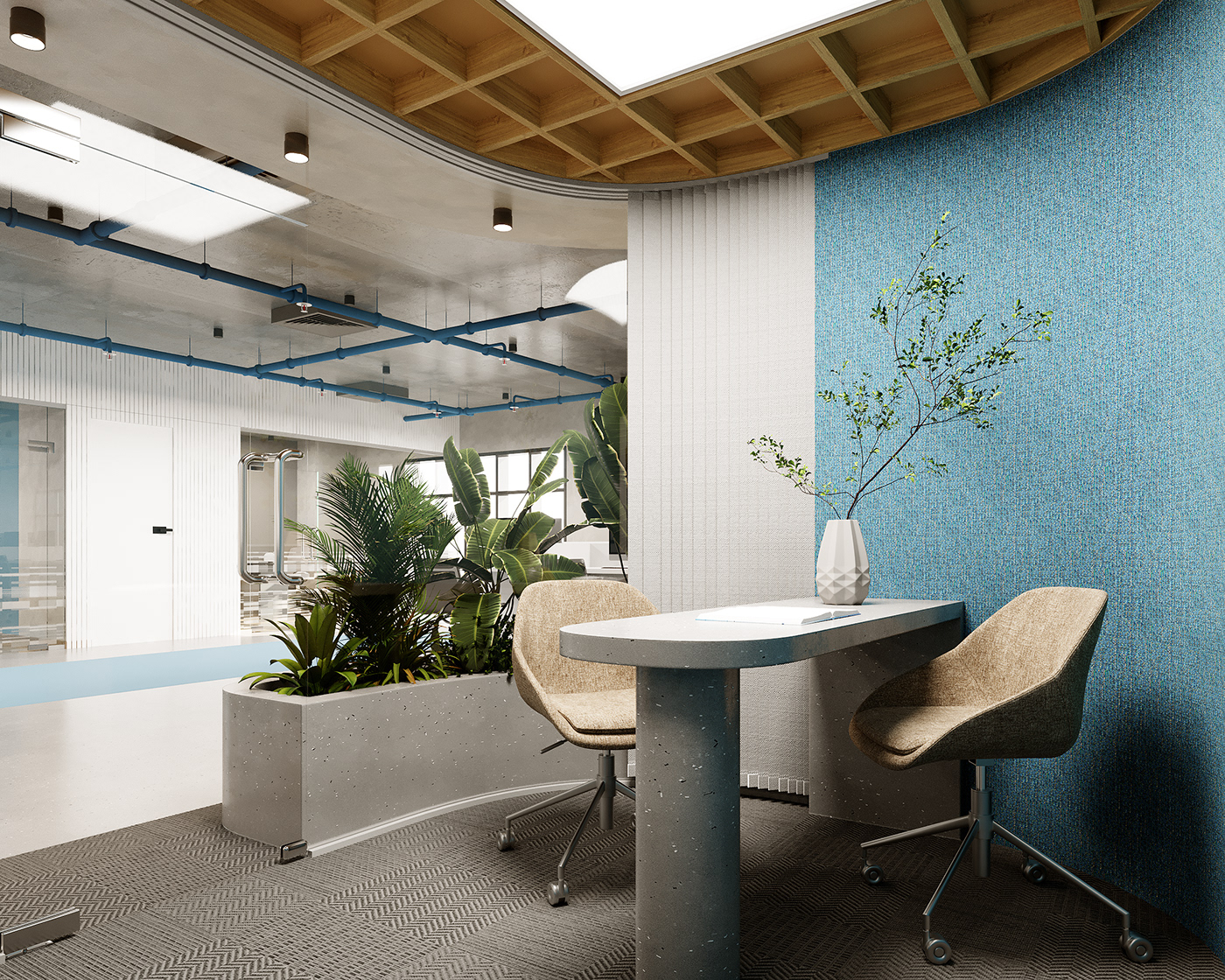 interior design  architecture 3ds max corona Render visualization modern Office Design