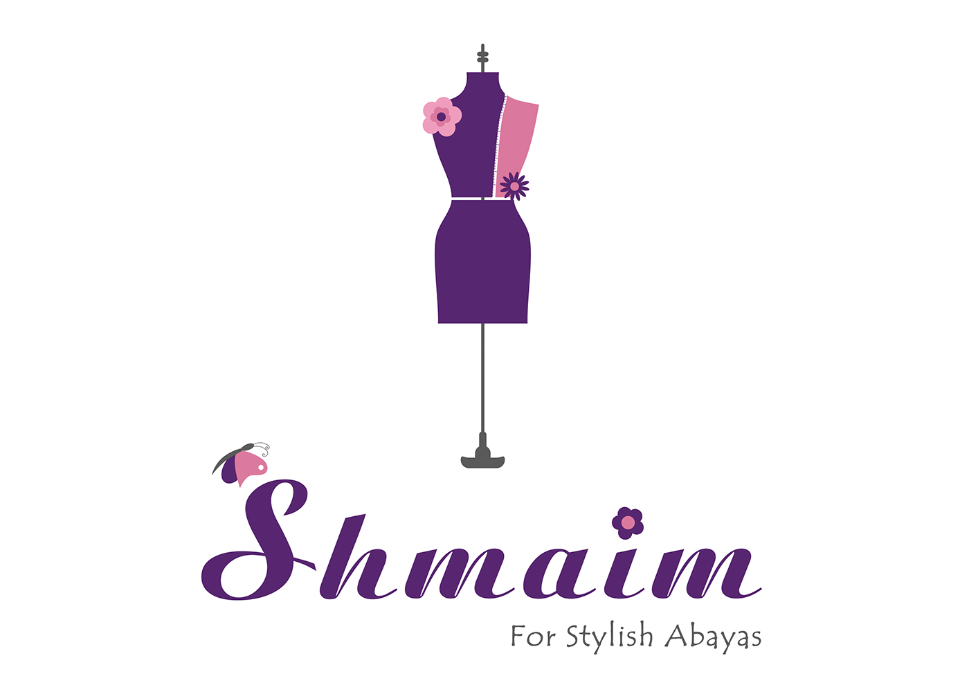 fation Islamic Fasion logo business card invoice stylish abaya Illustrator paper bag tailor
