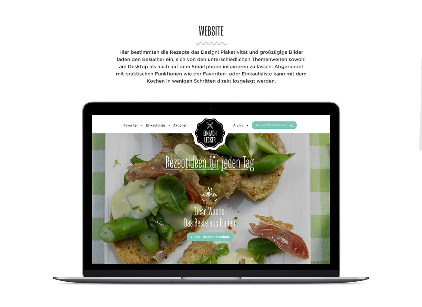 Adobe Portfolio rezepte recipe Food  essen inspiration Unilever Responsive app newsletter