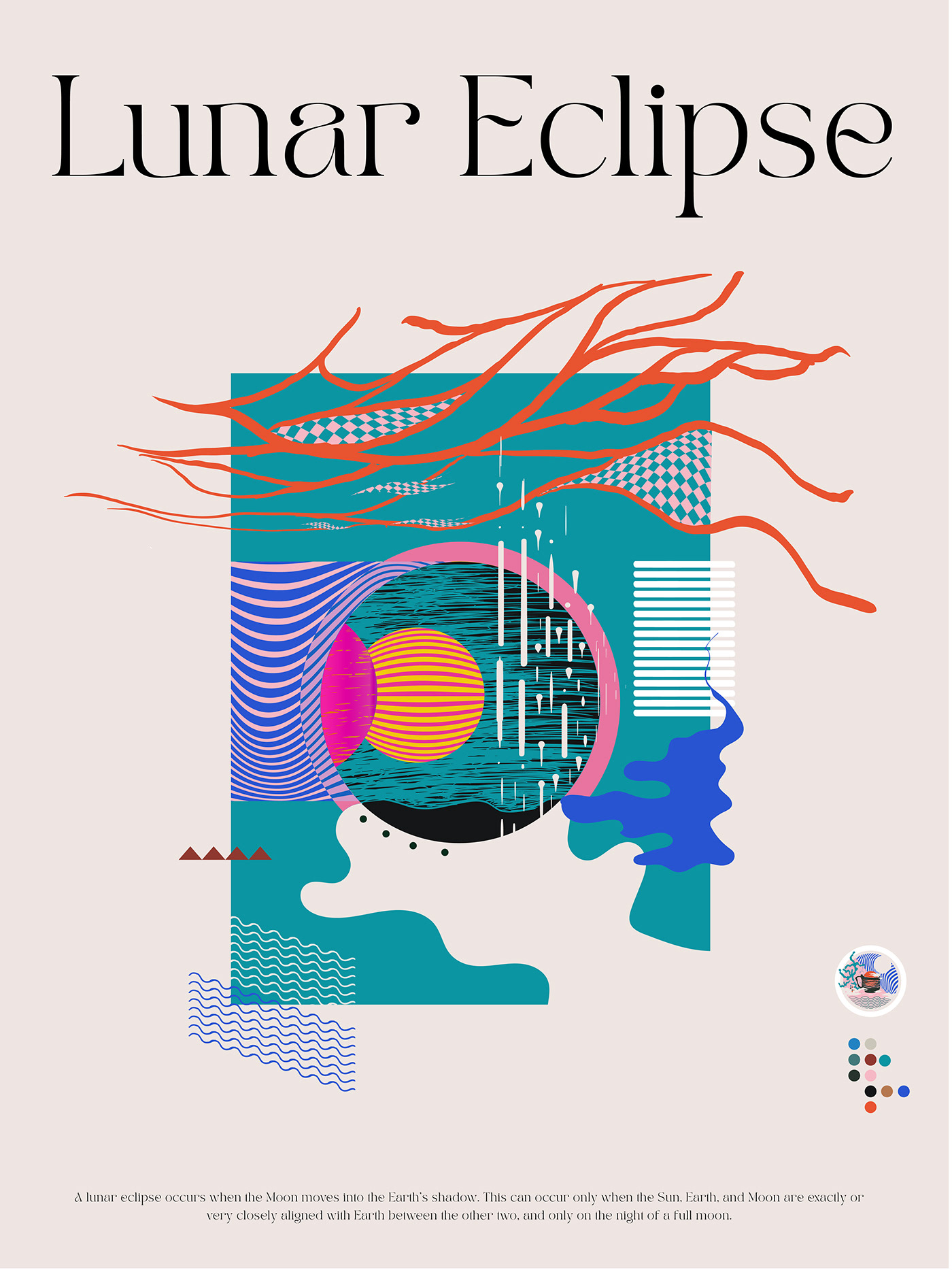 #abstractart #adobe #artcover #drawing #illustration #LunarEclipse #paint   #Poster #retro