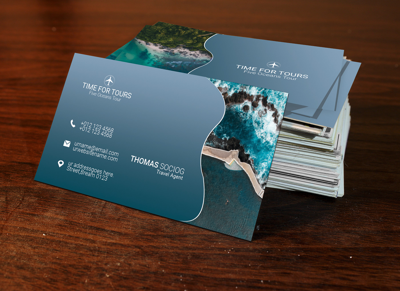 agency beach business card go tour Holiday template Travel travel agency ture vacation