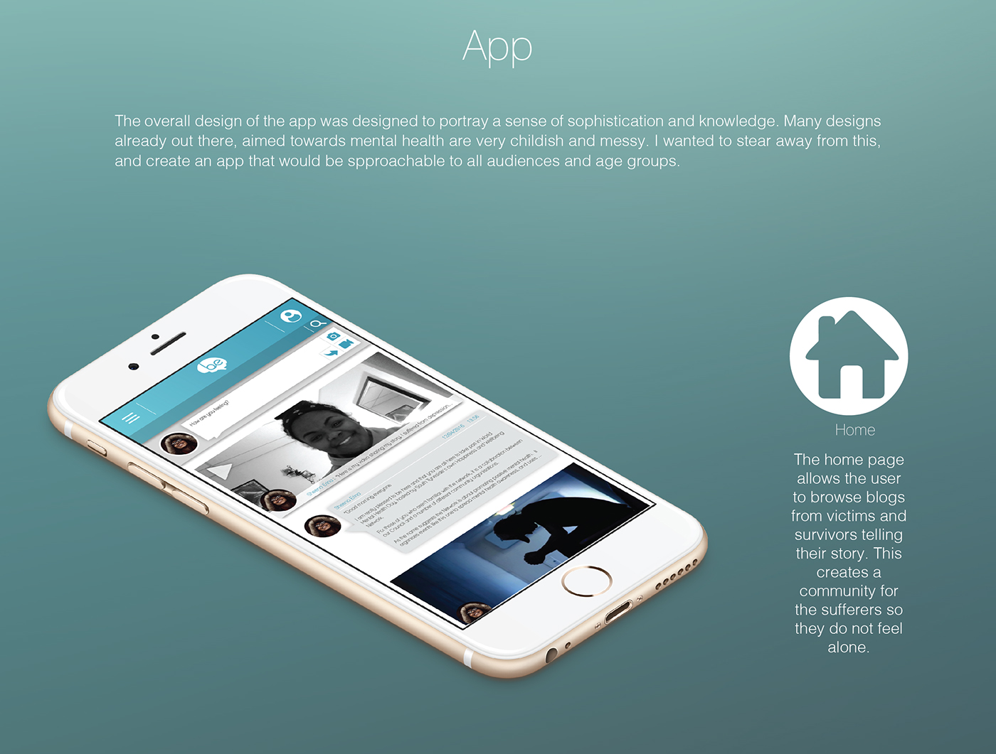 mental health app design creative colour Fun application iphone apple blue brain strength medical Health knowledge