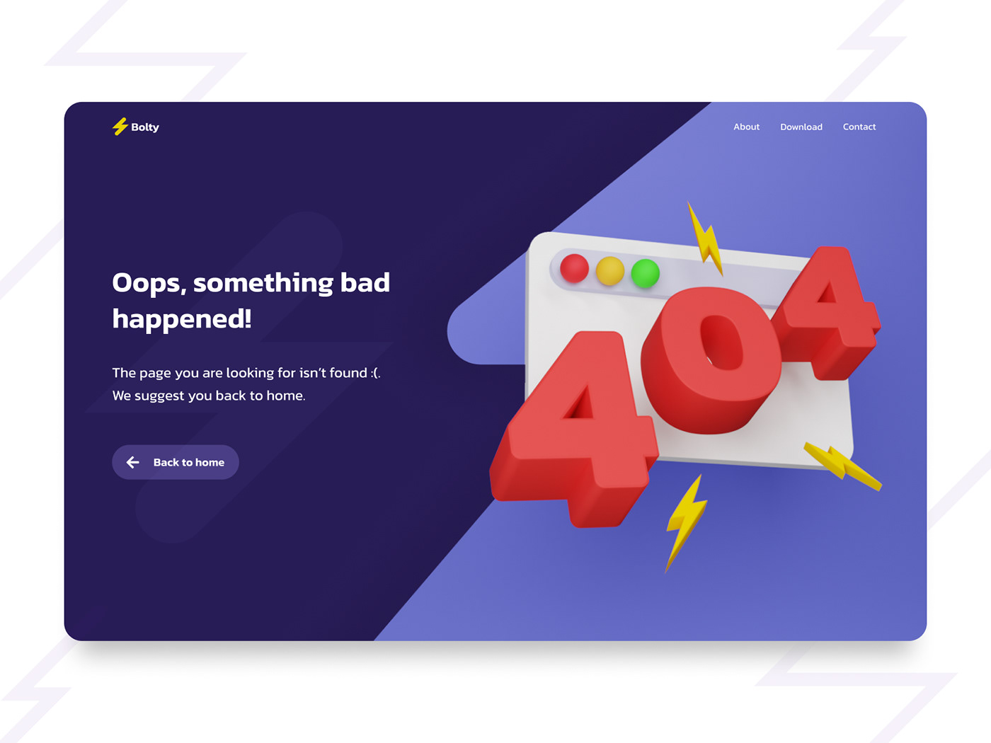 404 page 404 error ui design illustration design illustration art 3D 3d design Illustrator 404 error page 404 page design