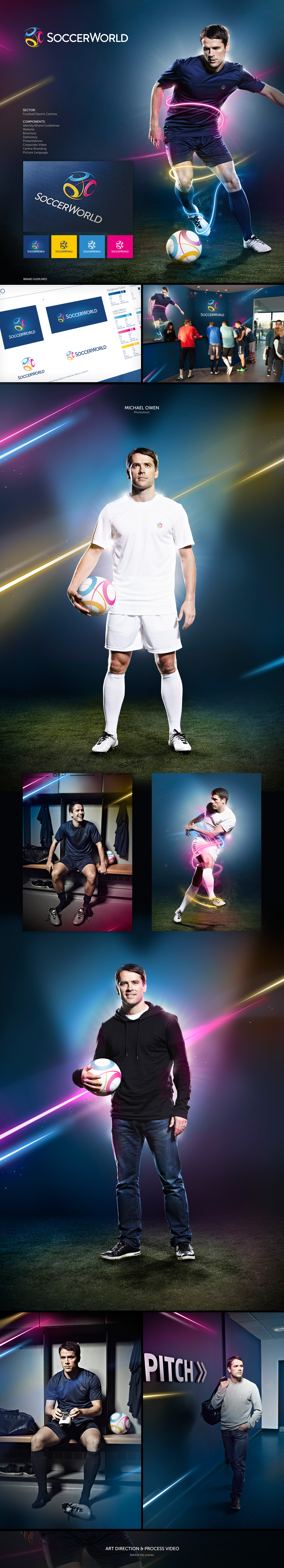 soccer football sport Logo Design Website Design china Michael Owen spain beijing centre branding video free Mockup