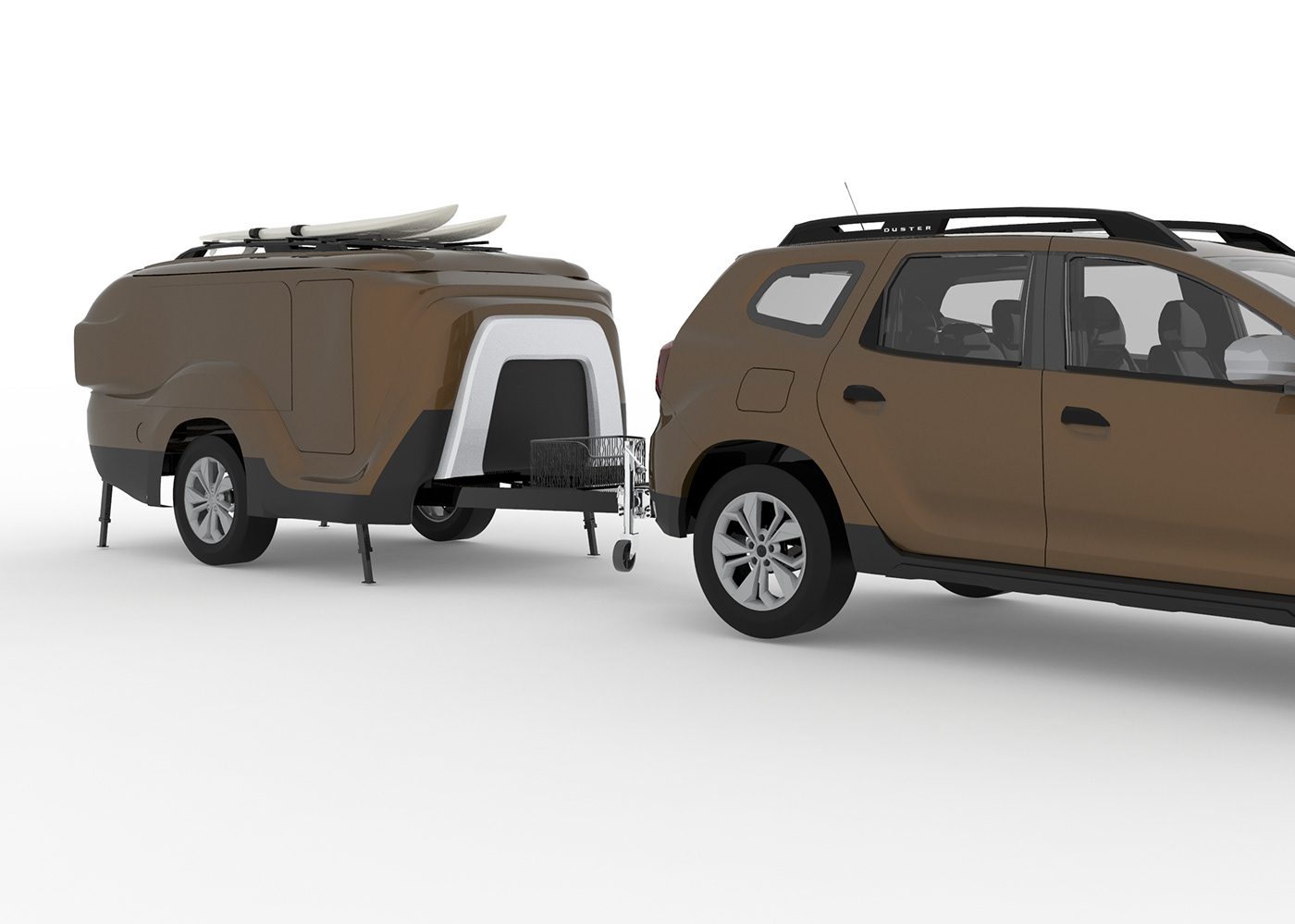 Vehicle 3D Render camper renault car automotive   concept Teardrop