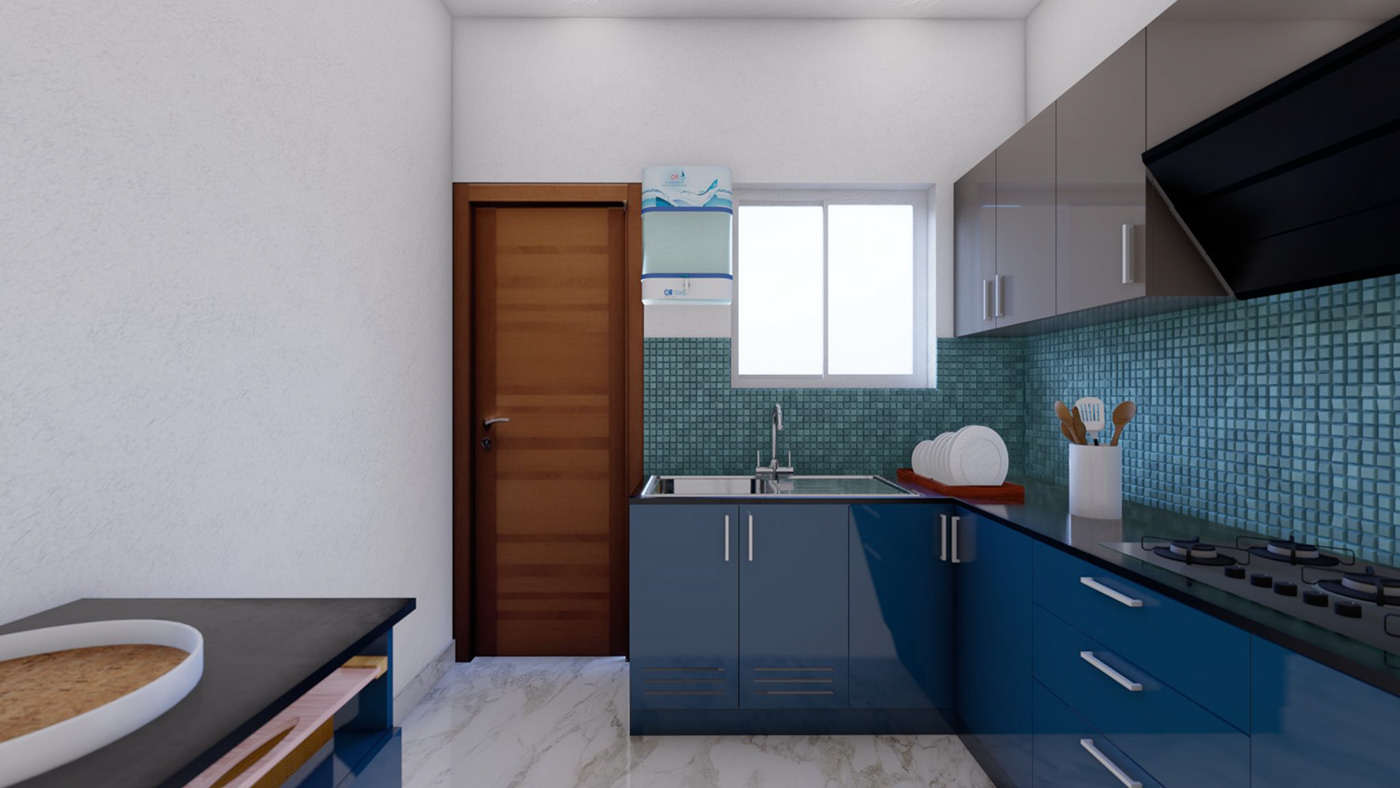 kitchen interior design  architecture Render 3D modern visualization Interior houseinterior kitcheninterior