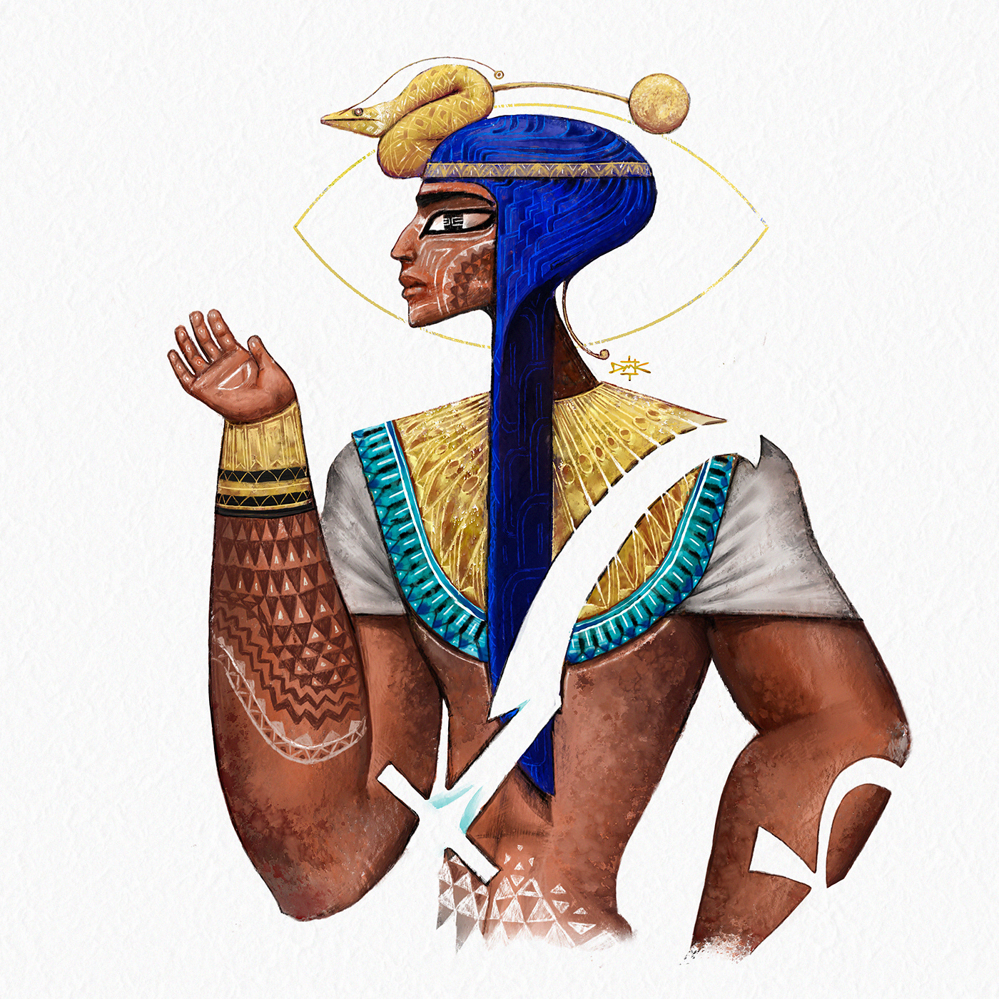 egypt egyptian God gold golden pharaoh power snake War warrior
