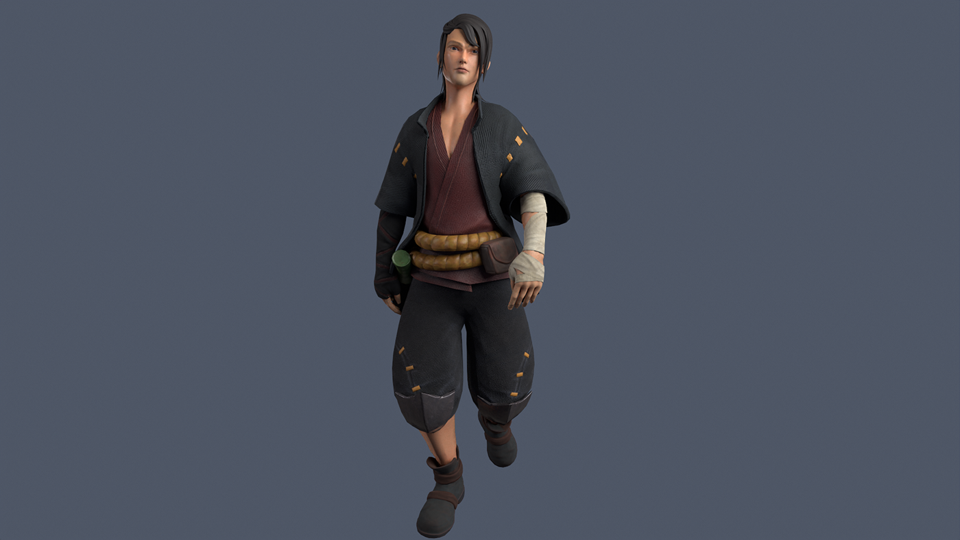 Character design  3D Character Zbrush photoshop ronin 3dart Render