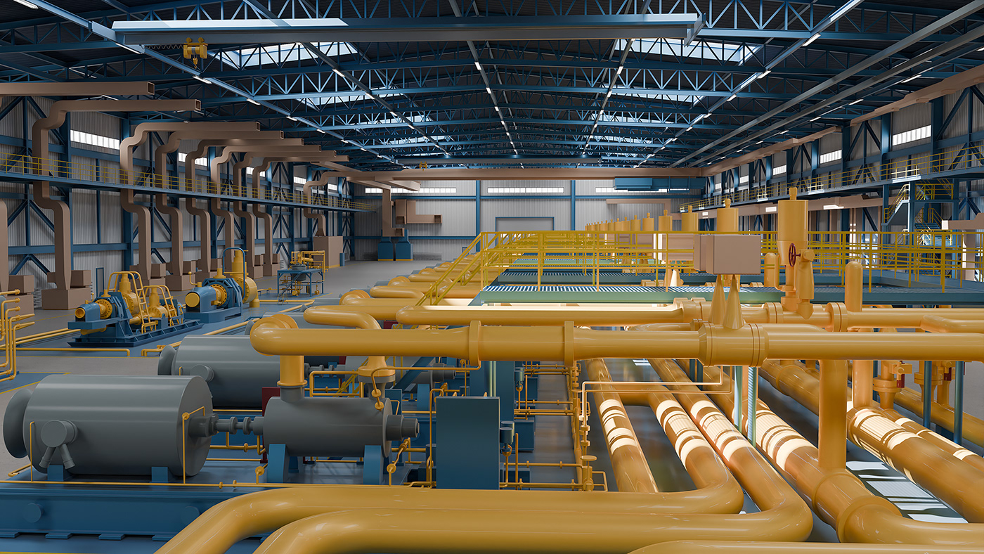 factory Interior warehouse oil Gas