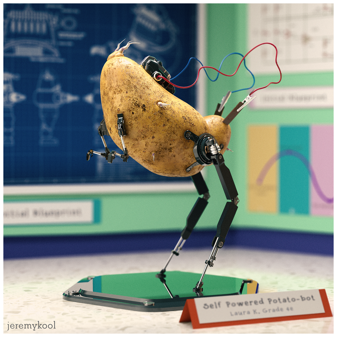 3D potato science Fair kids robotics