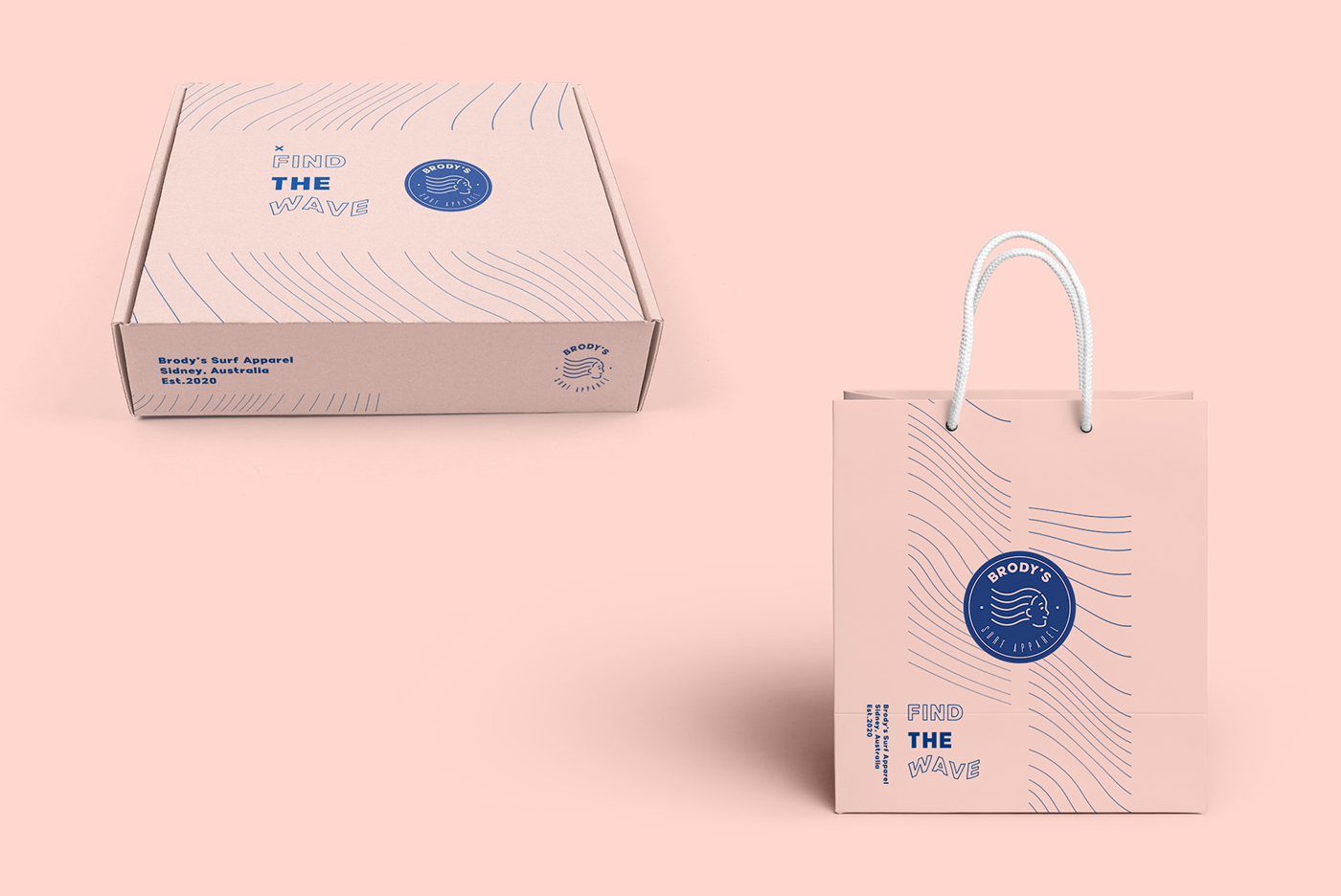 Graphic Design and Branding Project, Bag and Packaging design surf logo design branding
