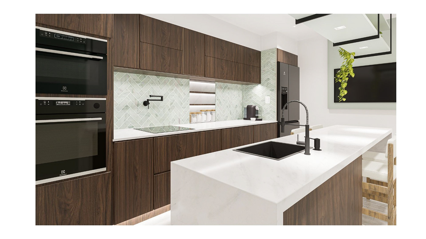 Diseño de Interiores arquitectura Arquitecture design interior design  Render kitchen design kitchen cocina remodelacion diseño