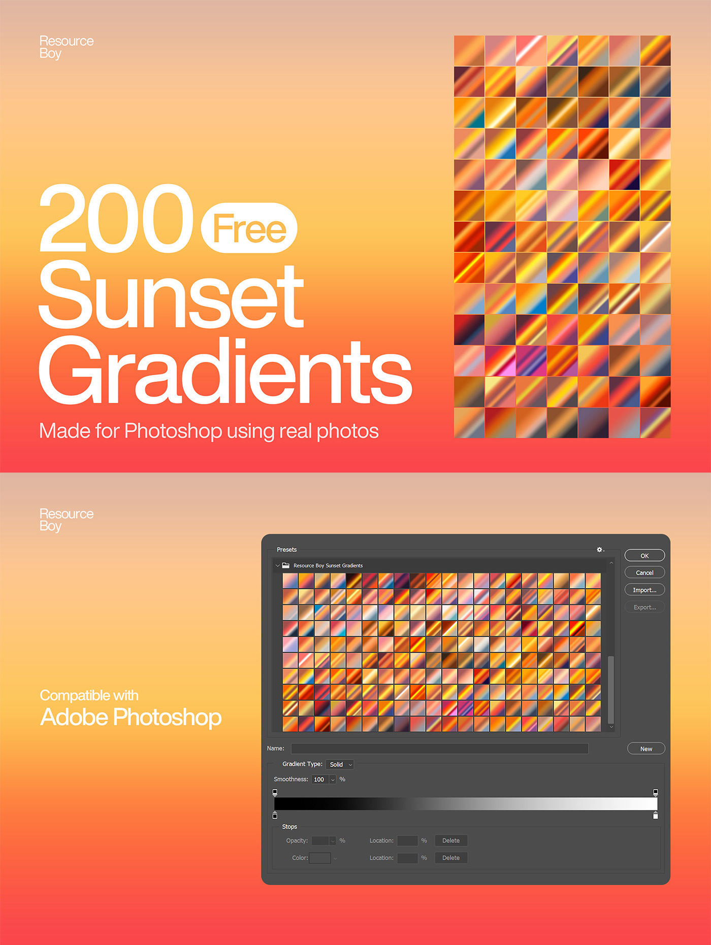 Sunset Photoshop Gradients is an enchanting, lovely, and magical color combinations.