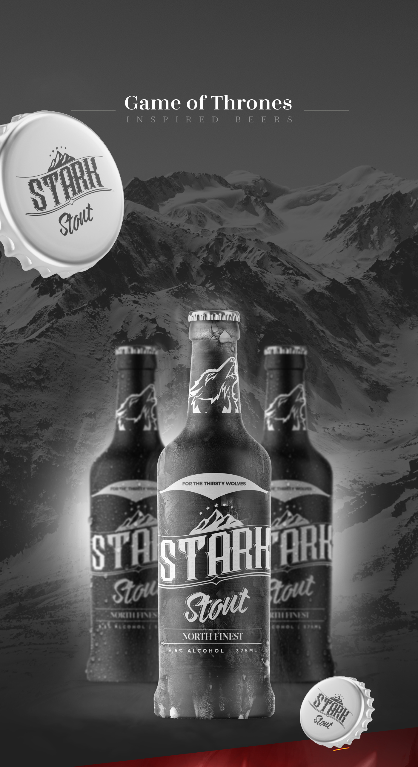 Game of Thrones beers Label Packaging Westeros embalagem hbo can bottle