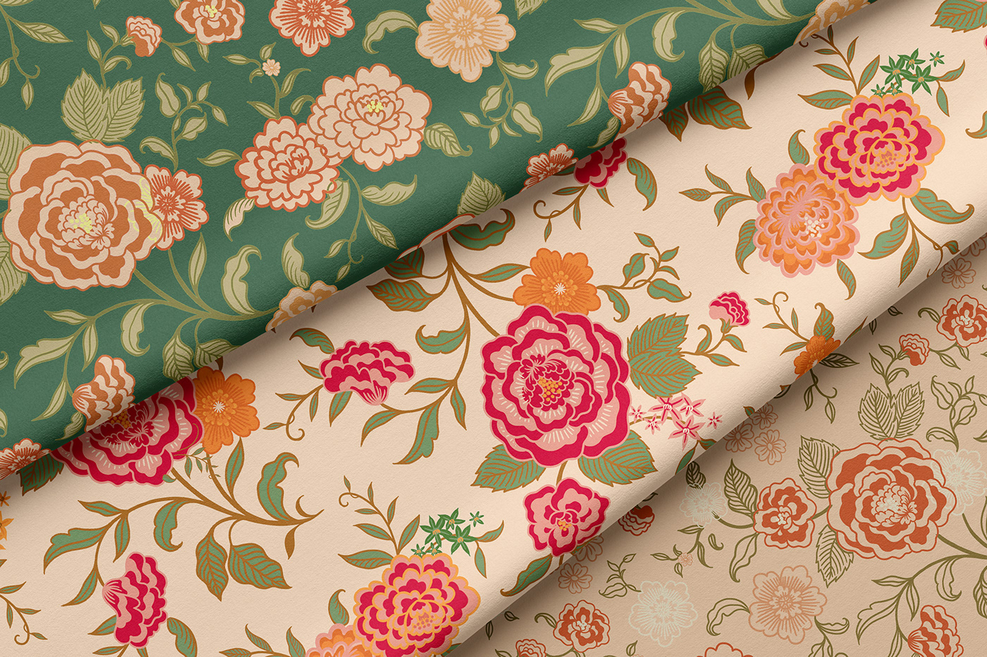 Design textile pattern design  textile surface design Flowers floral pattern design line pauvert fashion design