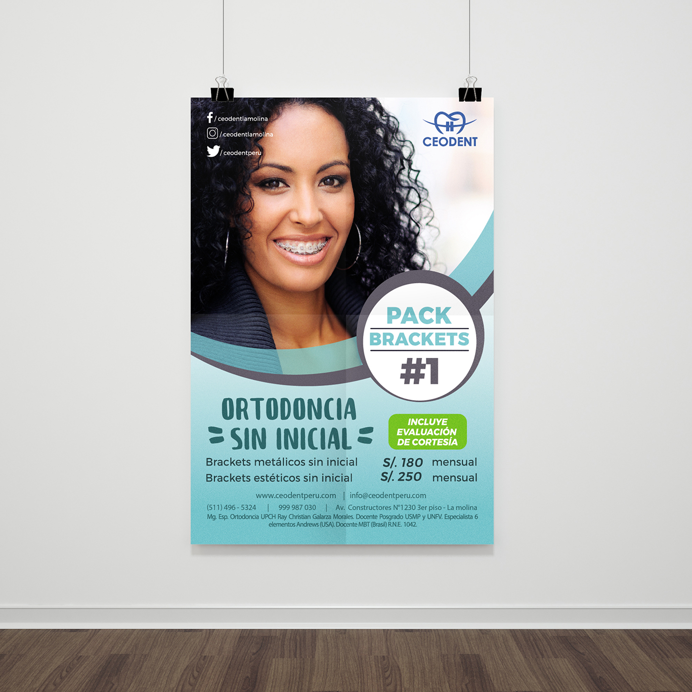 flyer publicity graphic Graphic Designer clinica dental ceodent