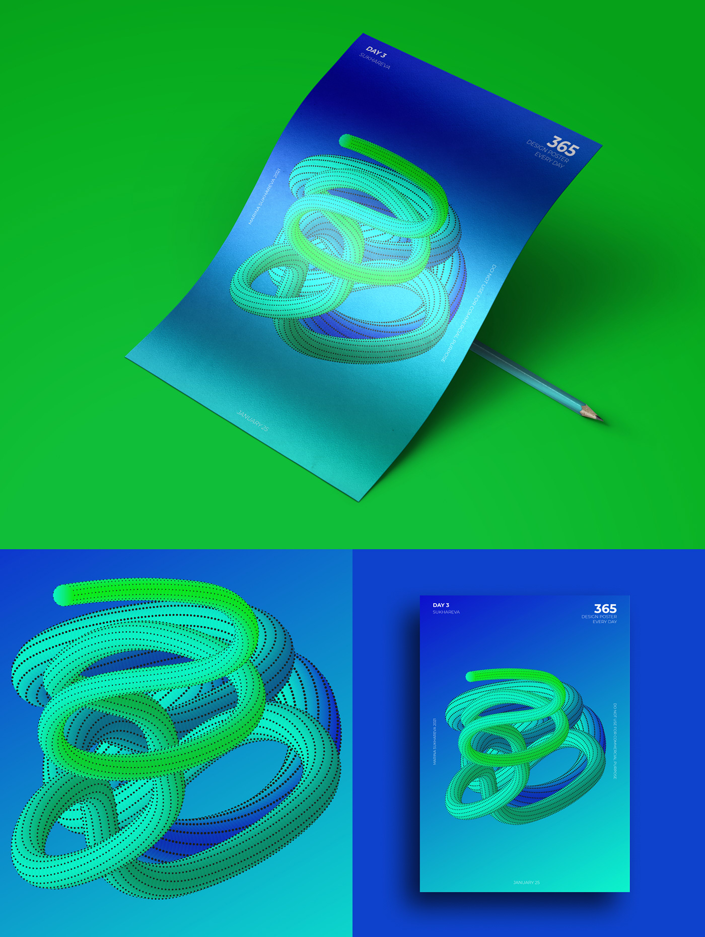 every day design gradient graphic design  marina sukhareva poster poster a day