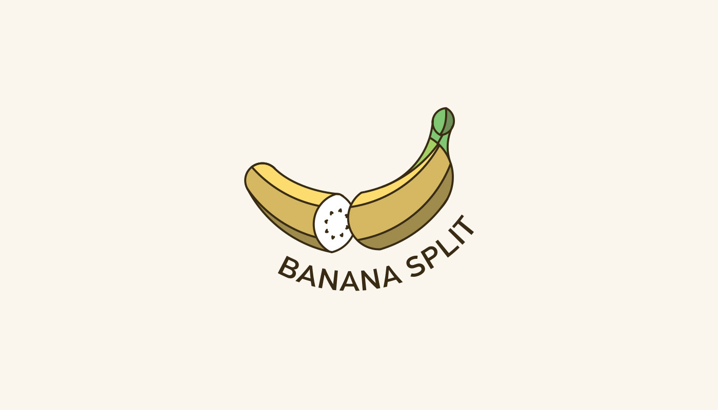 banana split circle Golden Ratio logo Nombre d'or