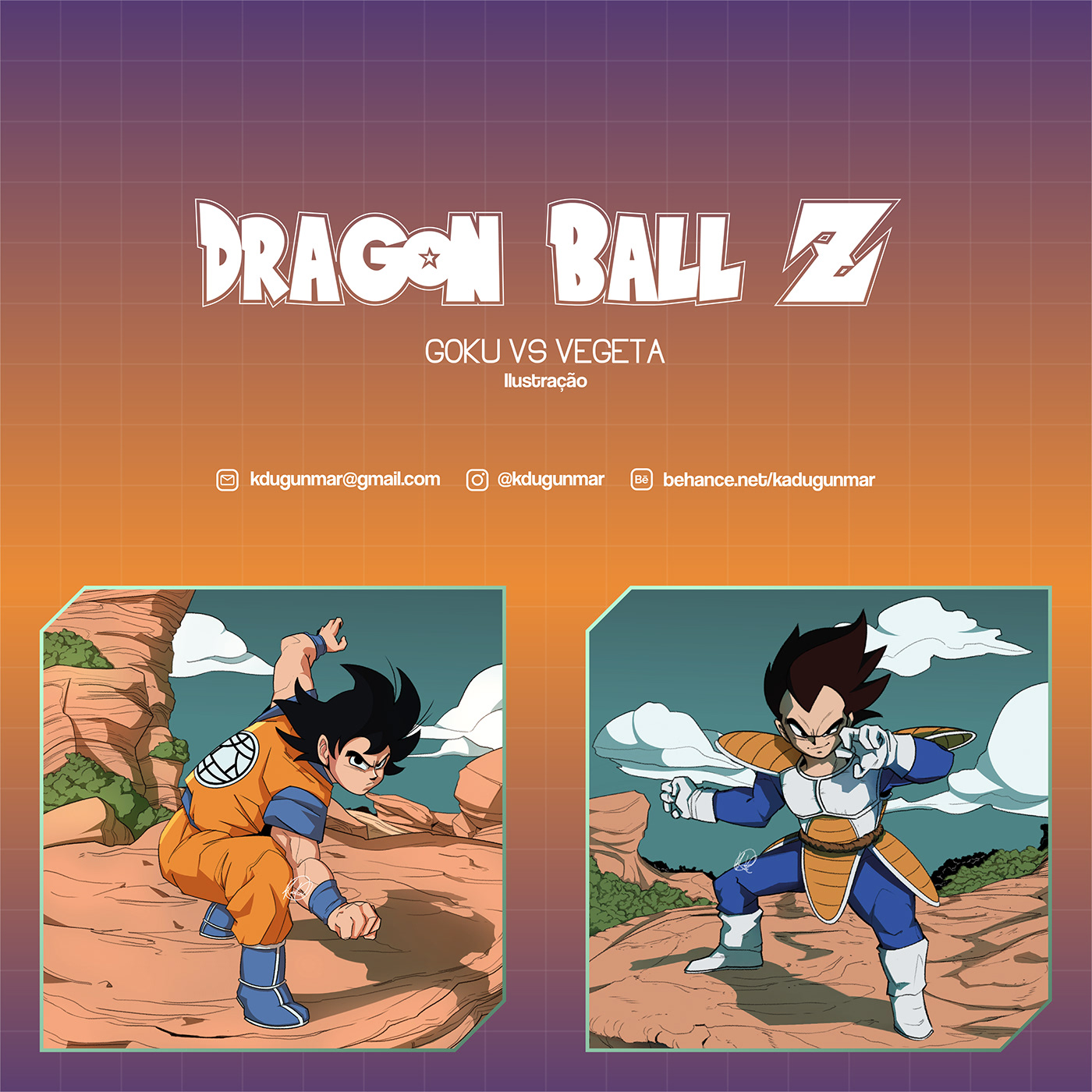 anime dbz digital illustration dragon ball z Dragonball goku manga Vegeta Digital Art  ILLUSTRATION 