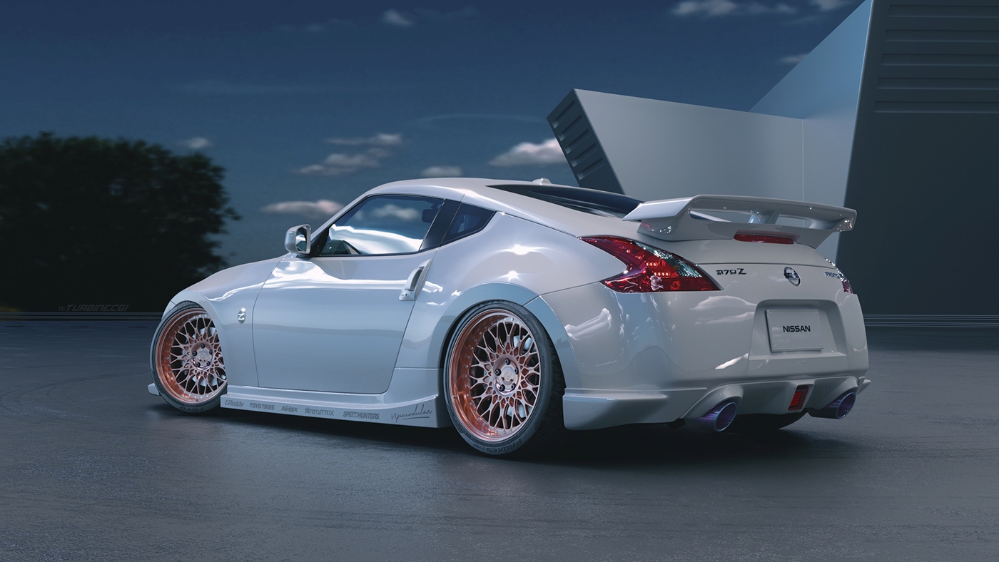 automotive cgi 3d car car render Vehicle Design vehicle rendering CGI vfx Nissan